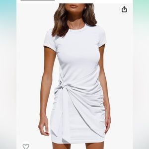 NWOT White wrap T-shirt dress